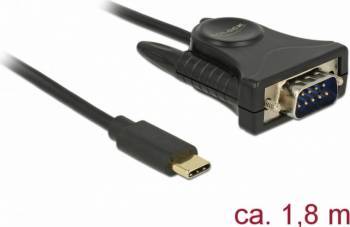 Adaptor Delock USB-C la Serial RS232 1.8m 