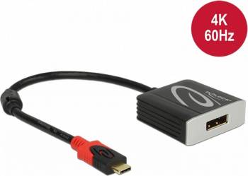 Adaptor Delock USB tip C la Displayport T-M 4K 60 Hz (DP Alt Mode) 63312 
