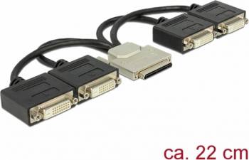 Adaptor Delock VHDCI-68 pini la 4 x DVI 24+1 pini T-M 22cm 
