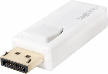 Adaptor Display LogiLink Port 1.2 la HDMI 4K T-M Alb 