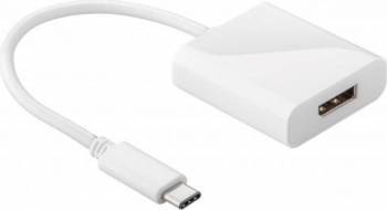 Adaptor DisplayPort mama - USB-C tata 0.2m alb 