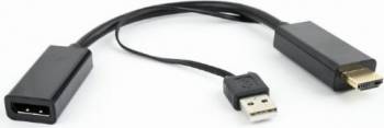Adaptor Gembird HDMI - DisplayPort - USB Negru 