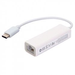 Adaptor high quality Bibilel Enthernet USB 3.1 Type C tata la RJ45 mama Alb BBL946 