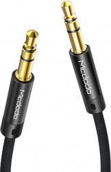Adaptor Mcdodo Cablu Audio Jack 3.5mm la Jack 3.5mm Negru 1.2m 