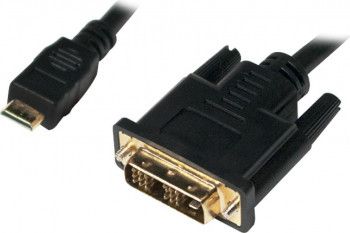 Adaptor Mini HDMI Type-C T - DVI-D 18+1 T 1m Negru