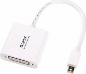 Adaptor Orico 1x miniDisplayPort Male - 1x DVI-D Female, alb