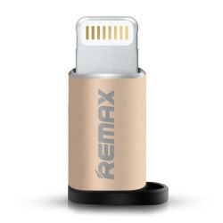 Adaptor Remax la micro USB mama pentru iPhone gold 