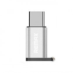 Adaptor Remax micro USB mama-Tip C tata gri 