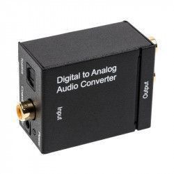 Adaptor audio digital la analog toslink la 2xRCA mama-mama alimentator retea 1A