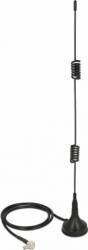 Antena Delock LTE TS-9 Bluetooth GSM UMTS WLAN 2.4 GHz Z-Wave ZigBee 2-3dBi omnidirectionala cu baza fixa magnetica 0.5m 