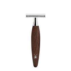 Aparat de ras clasic Muehle Safety Razor cu maner din lemn de stejar mlastina piaptan inchis Kosmo R 873 SR 