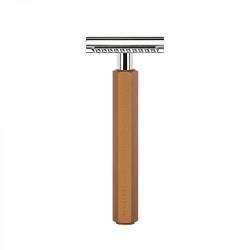 Aparat de ras clasic Safety Razor cu maner din aluminiu anodizat si piaptan inchis Muehle Hexagon R HXG BRONZE SR 
