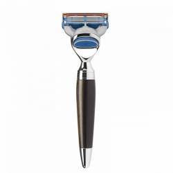 Aparat de ras Muehle compatibil Gillette Fusion maner lemn African Blackwood R75 F 