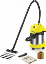Aspirator multifunctional Karcher WD 3 Premium Aspirare umeda si uscata 17 l 1000W Galben 