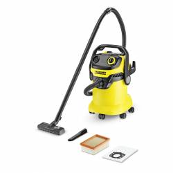 Aspirator multifunctional Karcher WD 5 1000 W Aspirare umeda si uscata 25 l Sac filtru din pasla Functie de suflare 