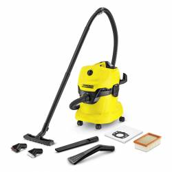 Aspirator umed-uscat Karcher WD 4 Car Vac 1000W 20 l Negru-Galben 