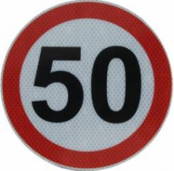 Autocolant reflectorizant 50kmh Ã 