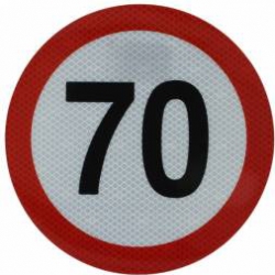 Autocolant reflectorizant 70kmh Ã 