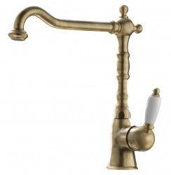 Baterie bucatarie Pyramis BAROQUE monocomanda finisaj bronz antichizat 
