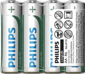 Baterii Philips LONGLIFE AA R6 - 4 buc folie