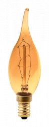 Bec vintage filament flacara E14 lumina calda 2200K TG 