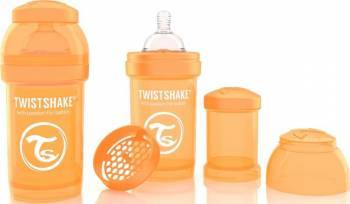 Biberon Anti-Colici Twistshake 180 ml Portocaliu 