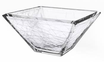 Bol patrat din sticla temperata VIDIVIL colectia DOLOMOTI 3 7lt 26x26xh12 5cm 