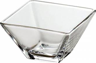 Bol patrat din sticla temperata VIDIVIL colectia TORCELLO 330ml 11x11xh6 5cm MN0109571