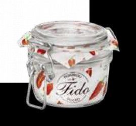 Borcan sticla cu inchidere clip125ml BORMIOLI FIDO 
