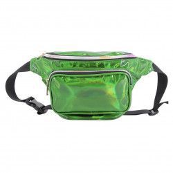 Borseta moderna Shiny compartimentata cu 3 buzunare exterioare cu fermoar Verde BBL1034 