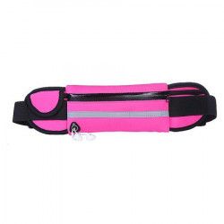 Borseta sport pentru alergat cu buzanar pentru telefon mobil si accesorii centura elastica si reglabila material impermeabil Roz BBL901 