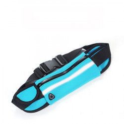 Borseta sport pentru alergat cu buzanar pentru telefon mobil si accesorii centura elastica si reglabila material impermeabil Bleu BBL900