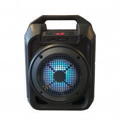 Boxa Portabila Cu Bluetooth Lumini LED Cititor USB Card Negru 