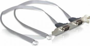 Bracket cu 2 x DB9 Delock serial 2mm