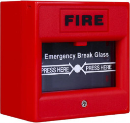 Buton de incendiu cu geam de sticla ND-EBG911 Rosu