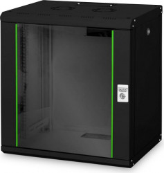 Cabinet perete Digitus 12HE RAL9005 19inch 12U 600x450 mm Negru 