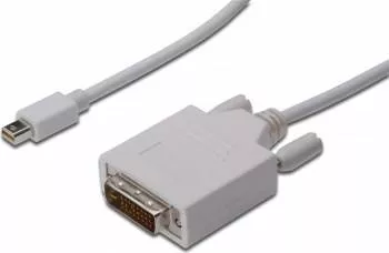 Cablu Assmann miniDisplayport 1.1a tata la DVI-D tata 2m Alb