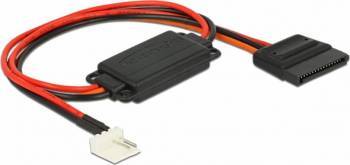 Cablu de alimentare Delock conversie voltaj Floppy 4 pini 5V la SATA 15 pini 3.3V + 5V T-M 