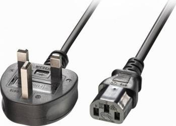Cablu De Alimentare Lindy PC C13 la UK 2m Negru