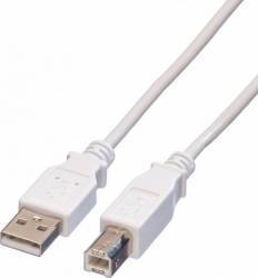 Cablu de date Value USB 2.0 tip A-B 0.8m Alb 