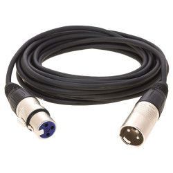 Cablu de Microfon XLR 3 Pin Tata/Mama Lungime 5 m - Tip Male-Female pentru Microfoane cu Condensator 