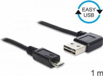 Cablu Delock EASY-USB 2.0-A la micro-B T-T unghi 1m 
