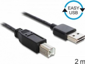 Cablu Delock EASY-USB 2.0-A la USB 2.0-B T-T 2m 