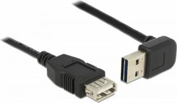 Cablu Delock Easy USB 2.0 T-M unghi sus-jos 1m Negru 
