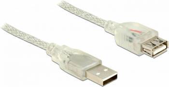 Cablu Delock Extensie USB 2.0 T-M transparent 1m 