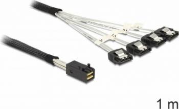 Cablu Delock Mini SAS HD SFF-8643 la 4 x SATA 7 pini T-M 1m 