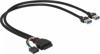 Cablu Delock USB 3.0 + USB 2.0 la 2x USB 3.0 45cm 