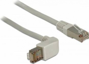 Cablu Delock retea Cat.6A SSTP unghi-drept 0.5m 