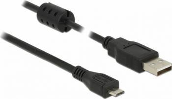 Cablu Delock USB 2.0 la micro USB-B 5m Negru T-T 