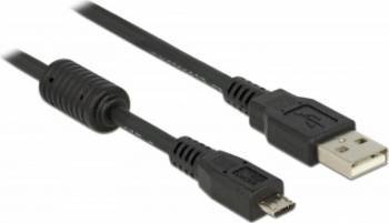 Cablu Delock USB 2.0 la micro USB B T-T 3m Negru 